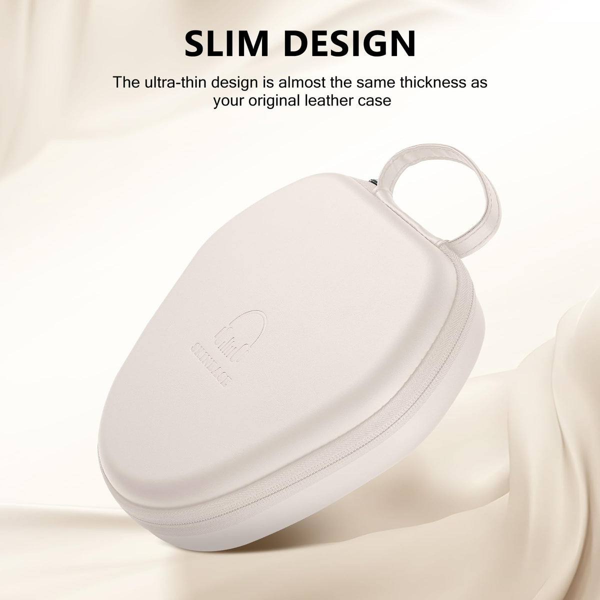 Maxjoy AirPods Max case demonstrates 360-degree dust and wear protection.