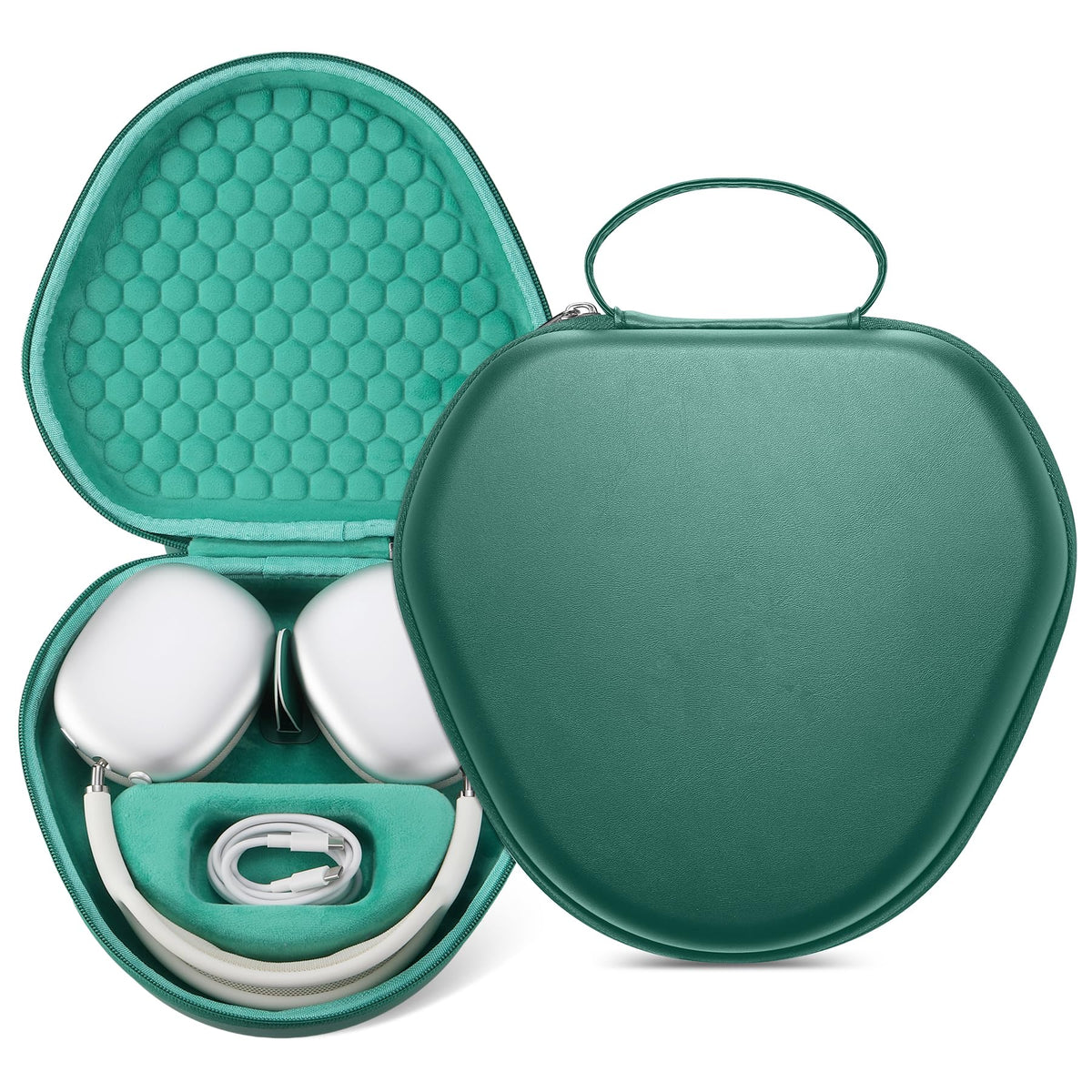 Maxjoy AirPods Max case in green EVA protects against bumps