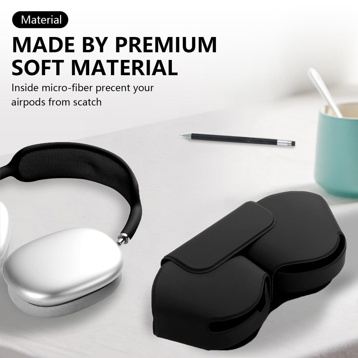 Maxjoy AirPods Max case allows charging through the case without removal.