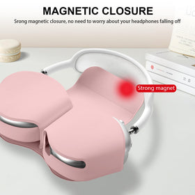 Maxjoy AirPods Max case magnetic closure ensures secure fit during activities.