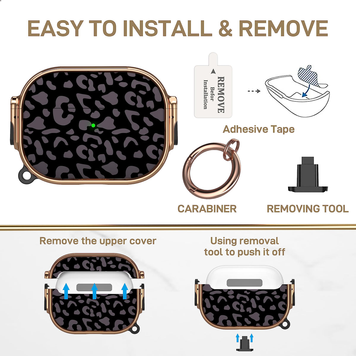 Built-in carabiner for easy attachment to bag or belt