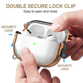 Maxjoy AirPods Pro 2 case double lock keeps lid secured.
