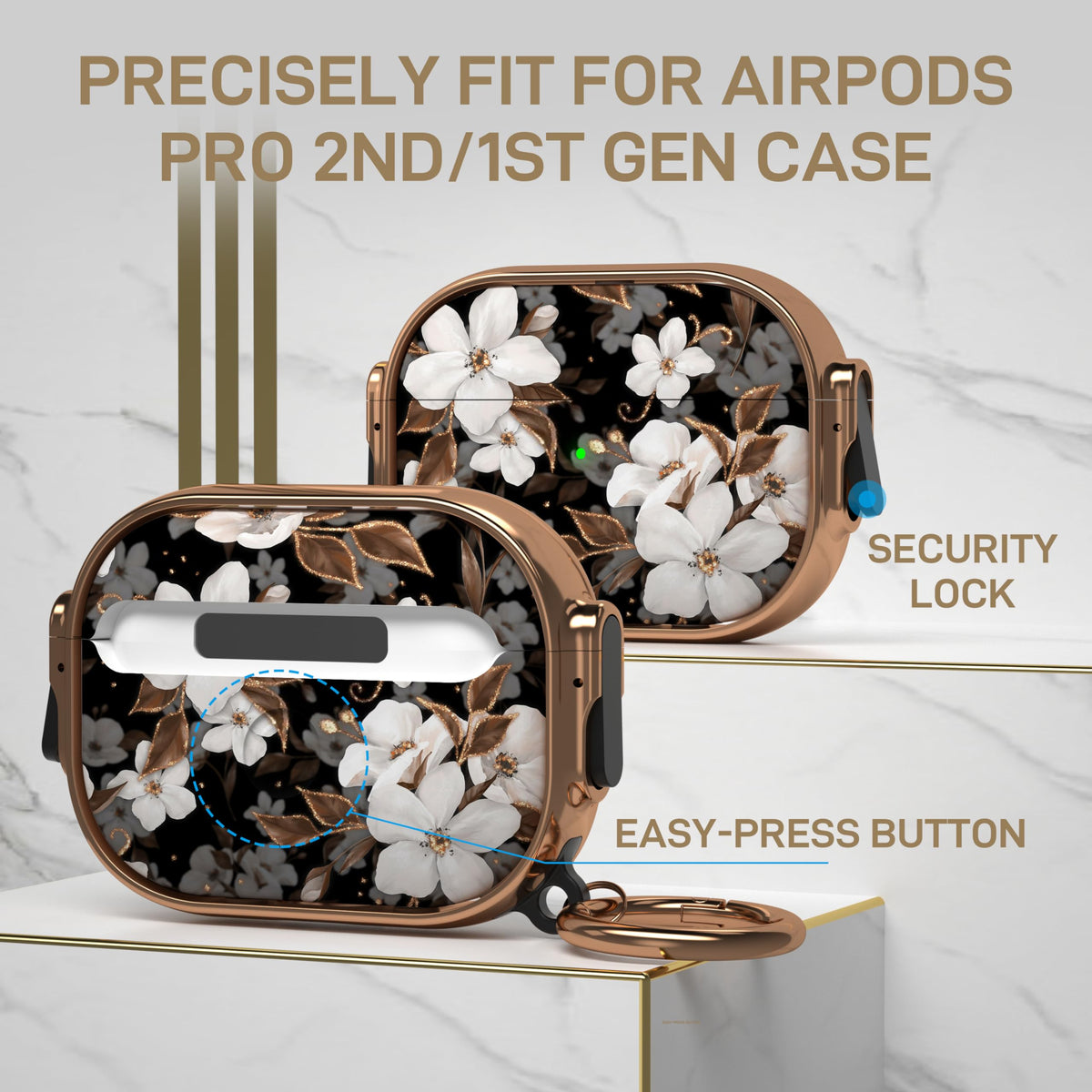 Maxjoy AirPods Pro 2 full-body shockproof case guards against drops.