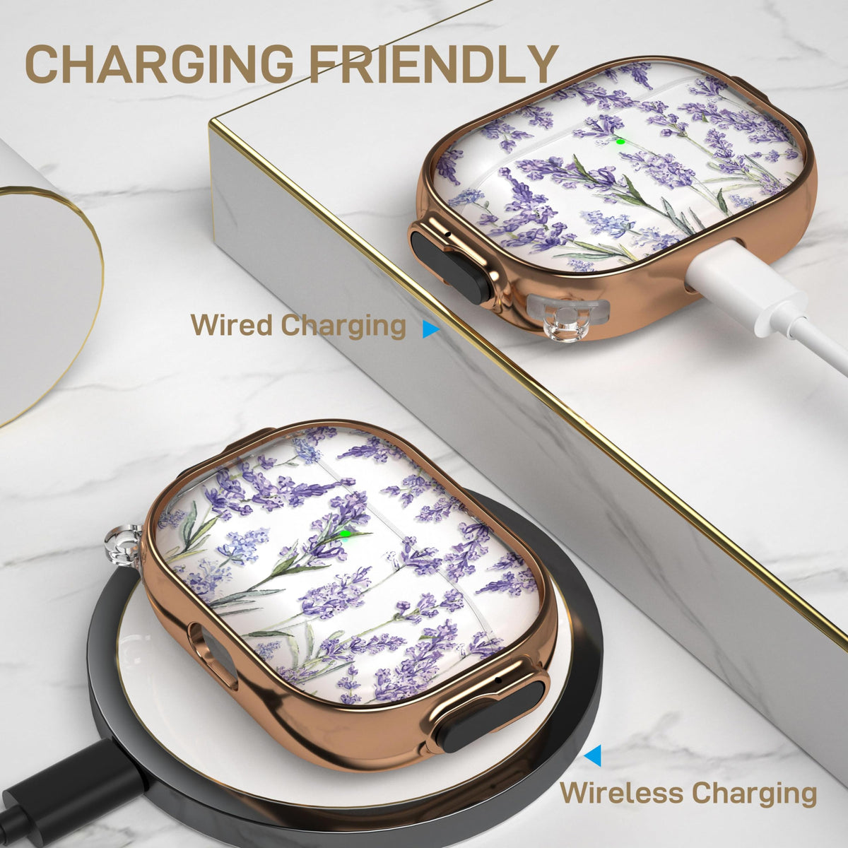 Maxjoy AirPods Pro 2 case allows wireless and wired charging without removing the shell.
