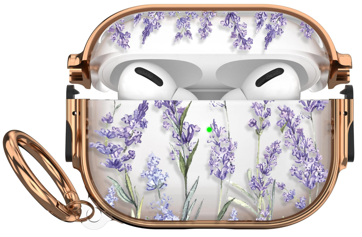 Maxjoy AirPods Pro 2 case with flower front view, secure protection on the go.