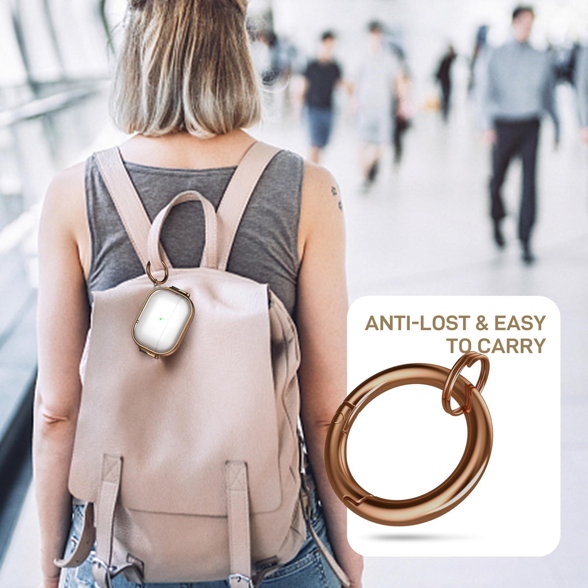 Maxjoy AirPods Pro 2 case is shockproof for daily protection.