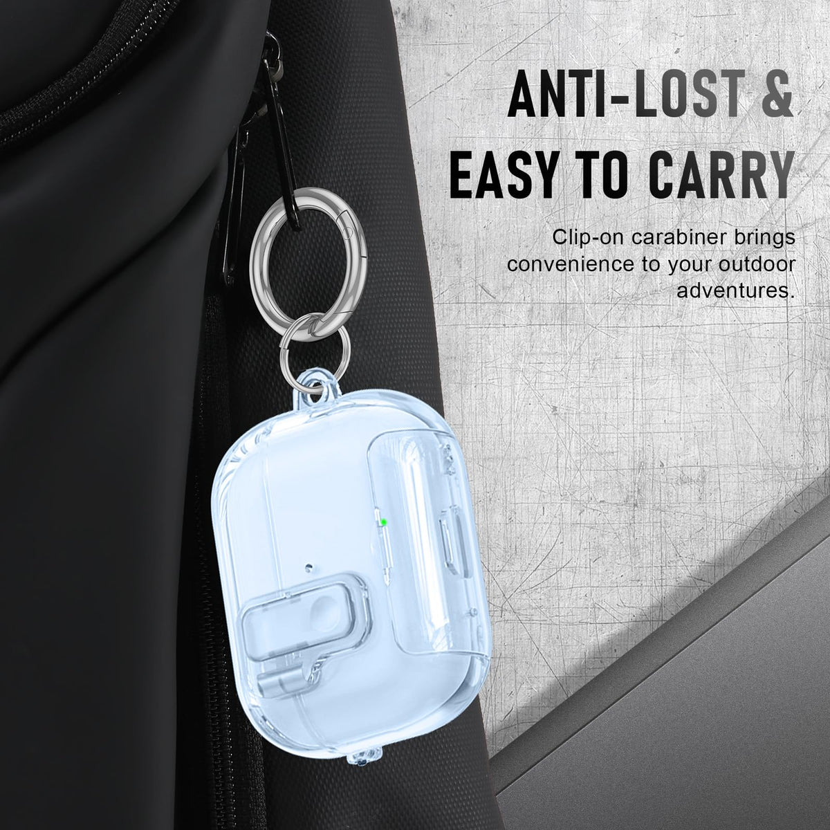 Maxjoy AirPods Pro 3 Case with Keyring adds on-the-go portability.