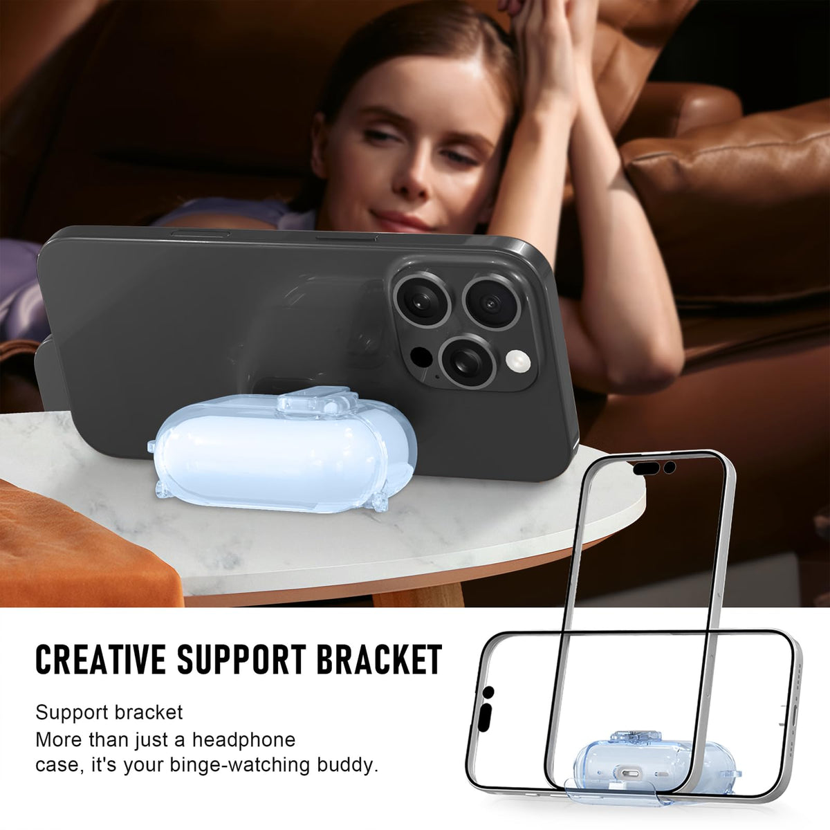 Maxjoy AirPods Pro 3 Case with Security Lock keeps the case closed during daily use.
