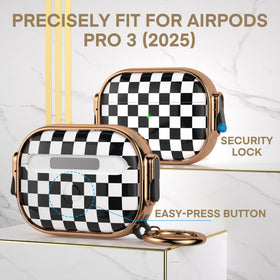 Maxjoy AirPods Pro 3 case with keychain attached for easy transport