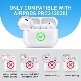 Maxjoy AirPods Pro 3 leather case on a bag demonstrates travel-ready convenience.
