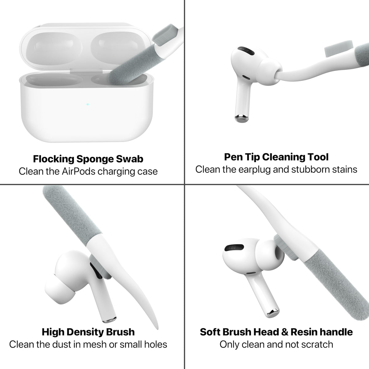 Maxjoy AirPods Pro case with black carabiner keychain attached