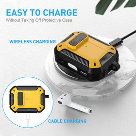 Maxjoy AirPods Pro case hollow bottom supports charging.