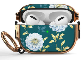 Maxjoy floral AirPods Pro case with lock, front view protects against drops.