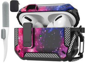 Maxjoy AirPods Pro case with lock seen from the front for secure opening