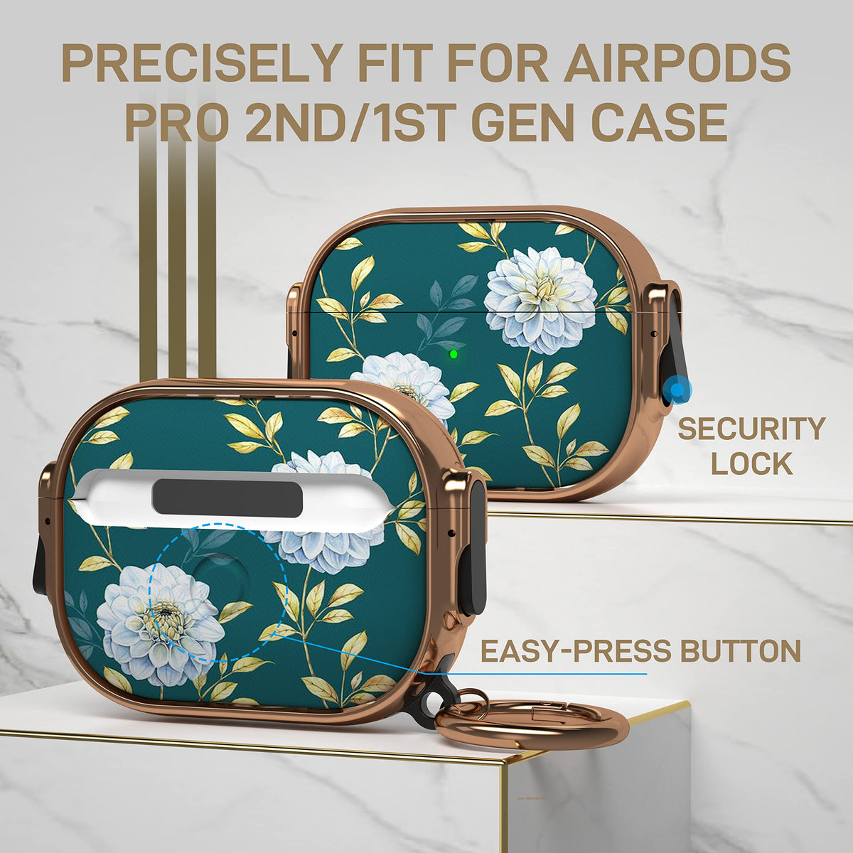 Maxjoy full-coverage shockproof AirPods Pro case guards against scratches.