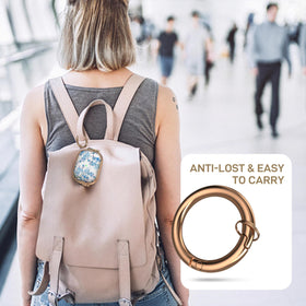 Includes carabiner keychain for quick access and secure carry.
