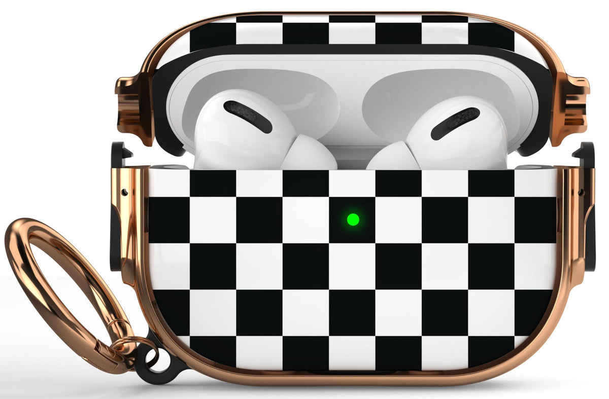 Maxjoy AirPods Pro case with lock, top view, showcasing durable protection for secure transport