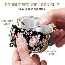 Maxjoy AirPods Pro rose shockproof shell guards against drops and scratches.
