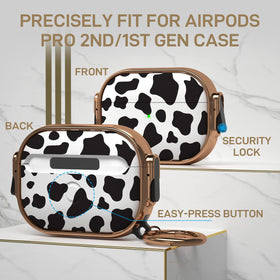 Maxjoy AirPods Pro cow-print case showing charging port access