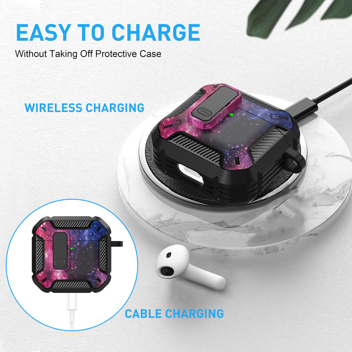 Maxjoy AirPods 4 carabiner keychain keeps the case attachable to bags