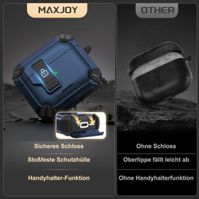 Maxjoy AirPods 4 case bracket stand demonstrates hands-free viewing