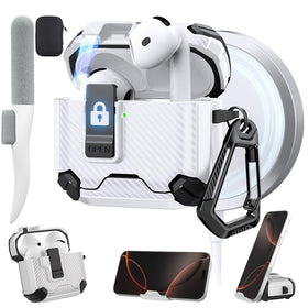 Maxjoy AirPods 4 case front view with secure lid