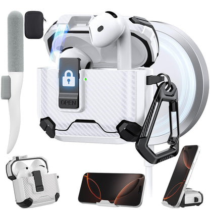 Maxjoy AirPods 4 case front view with secure lid