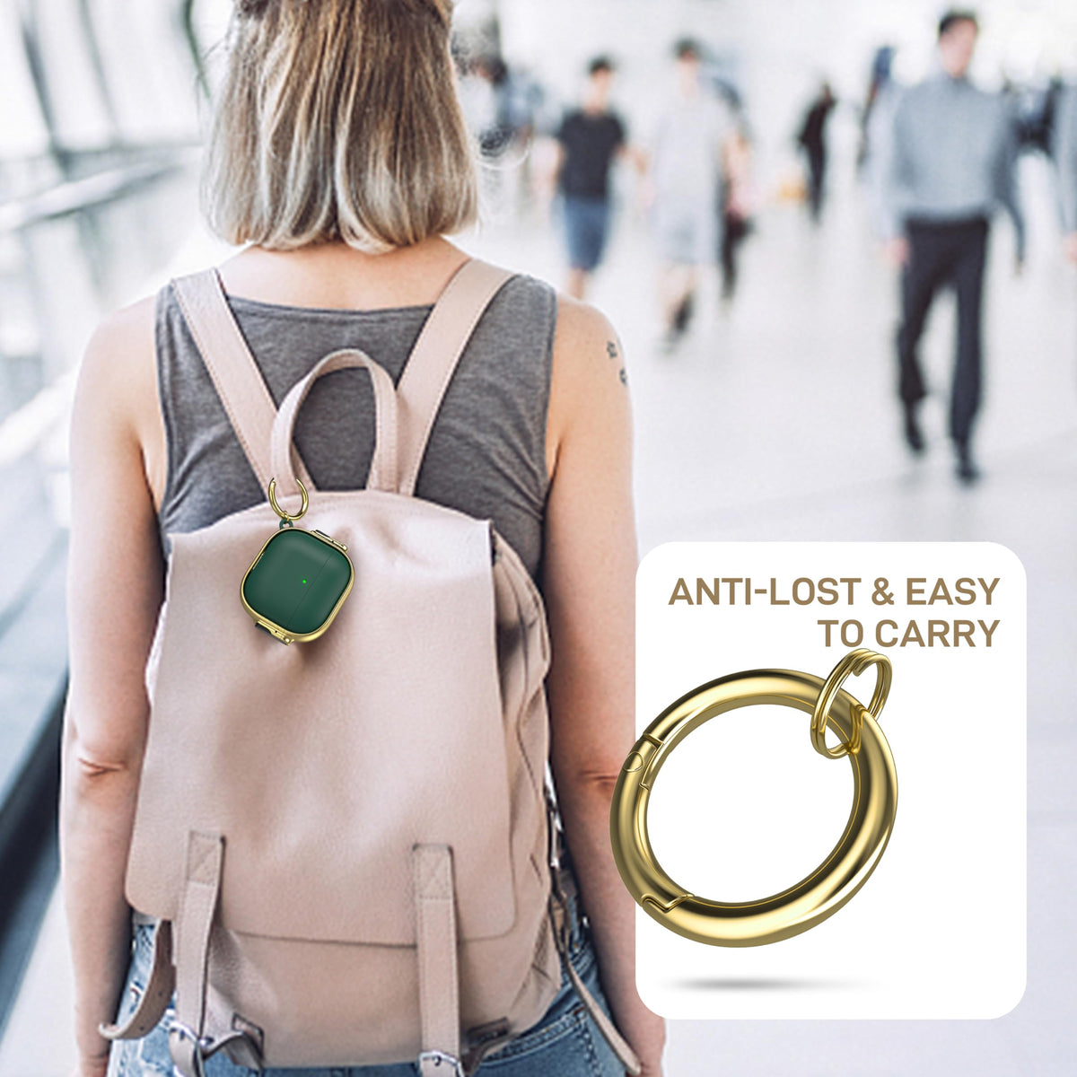 Maxjoy AirPods 4 case packaging includes carabiner and removal tool