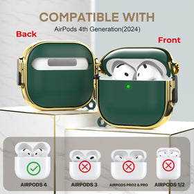 Maxjoy AirPods 4 case side view showing double lock for secure fit