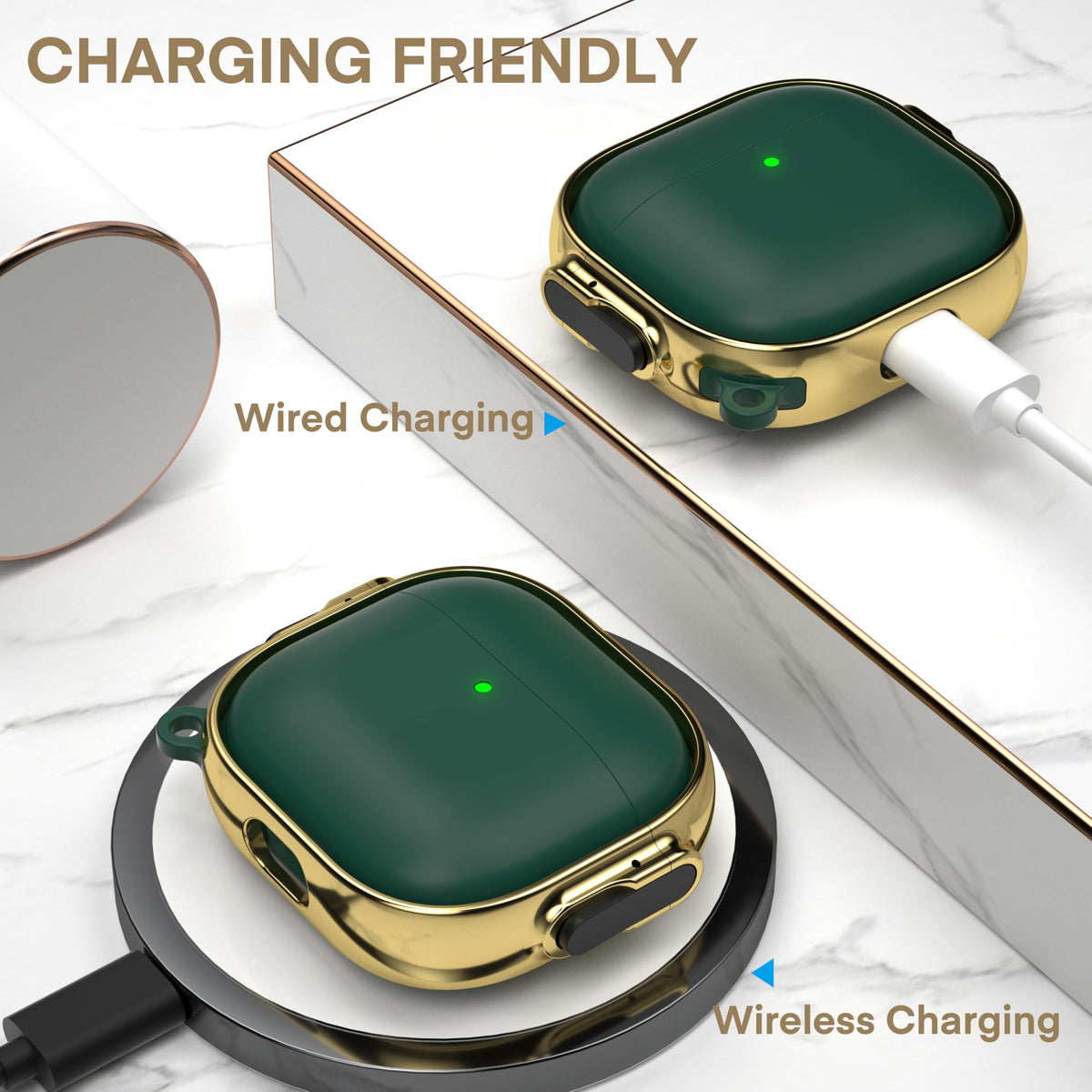 Maxjoy AirPods 4 case supports wireless and wired charging without removal