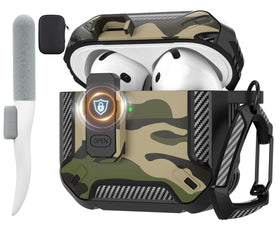 Maxjoy AirPods 4 case with lock in jungle camo provides secure protection.