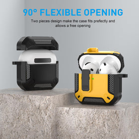 Maxjoy AirPods 4 Case with Lock, included items demonstrate complete set