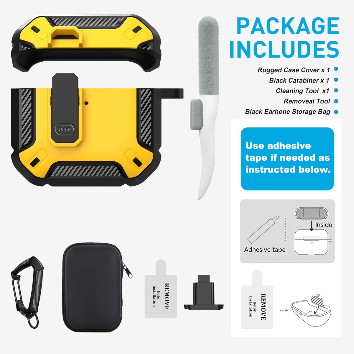 Maxjoy AirPods 4 Case with Lock, removal tool helps safe case opening