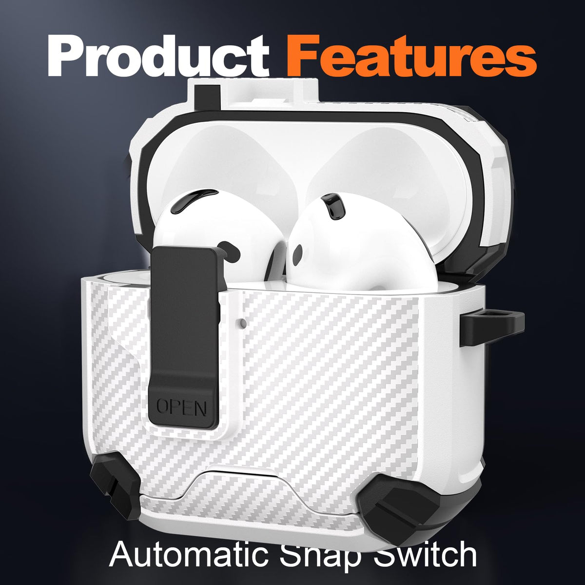 Maxjoy AirPods 4 case with MagSafe magnetic attachment