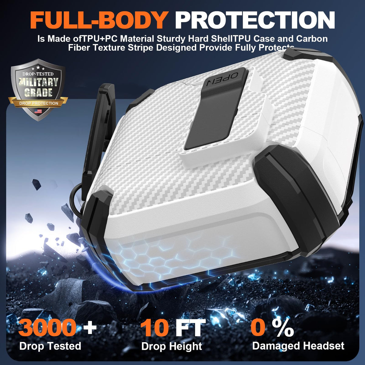 Maxjoy AirPods 4 case side profile showing automatic lock