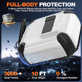 Maxjoy AirPods 4 case side profile showing automatic lock