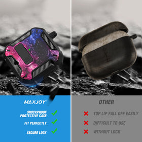Maxjoy AirPods 4 Lock feature provides secure, easy to operate closure