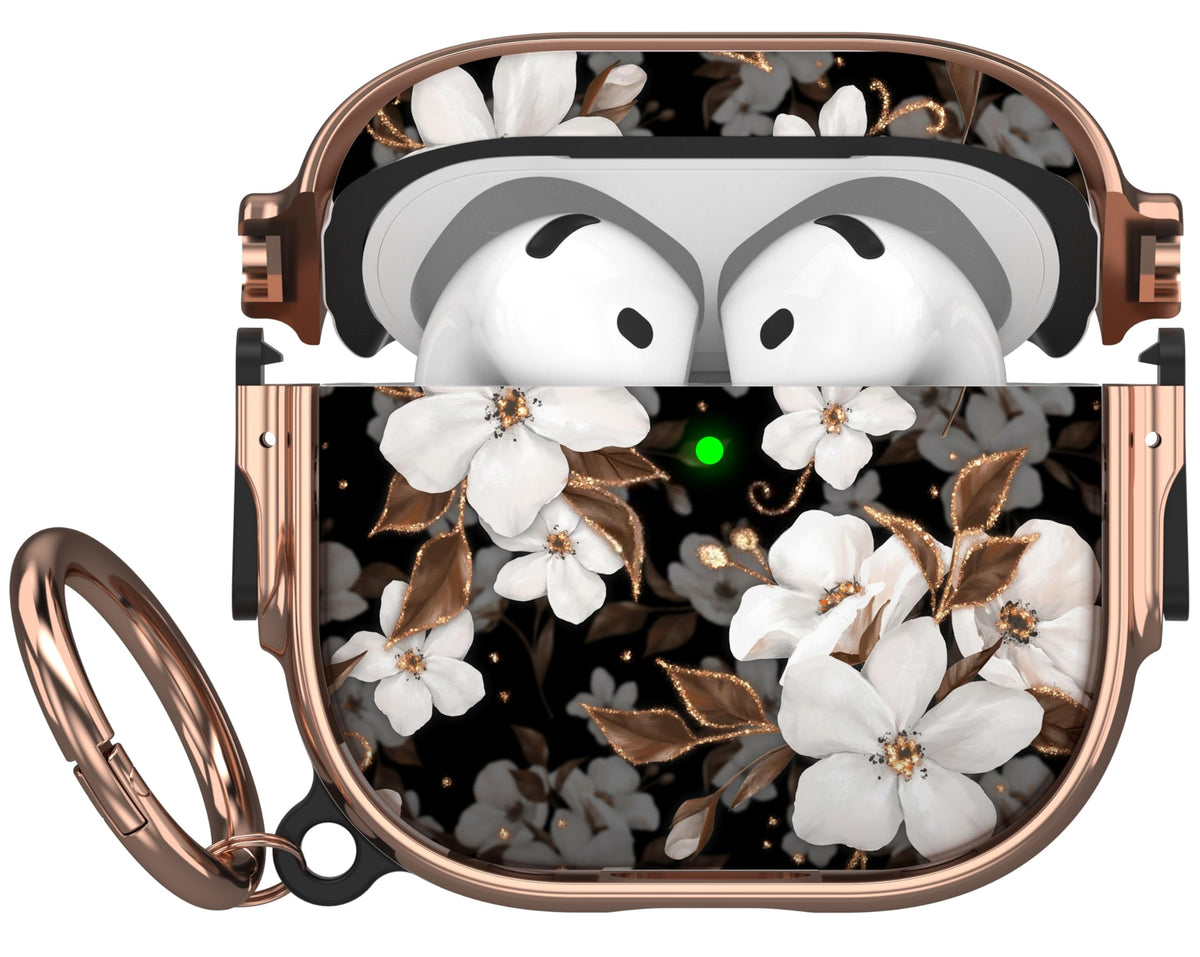 Maxjoy flower AirPods 4 case front view, stylish daily protection.