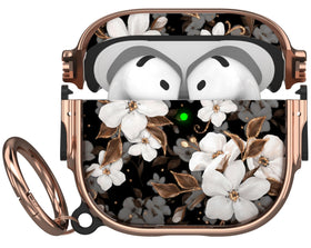Maxjoy flower AirPods 4 case front view, stylish daily protection.