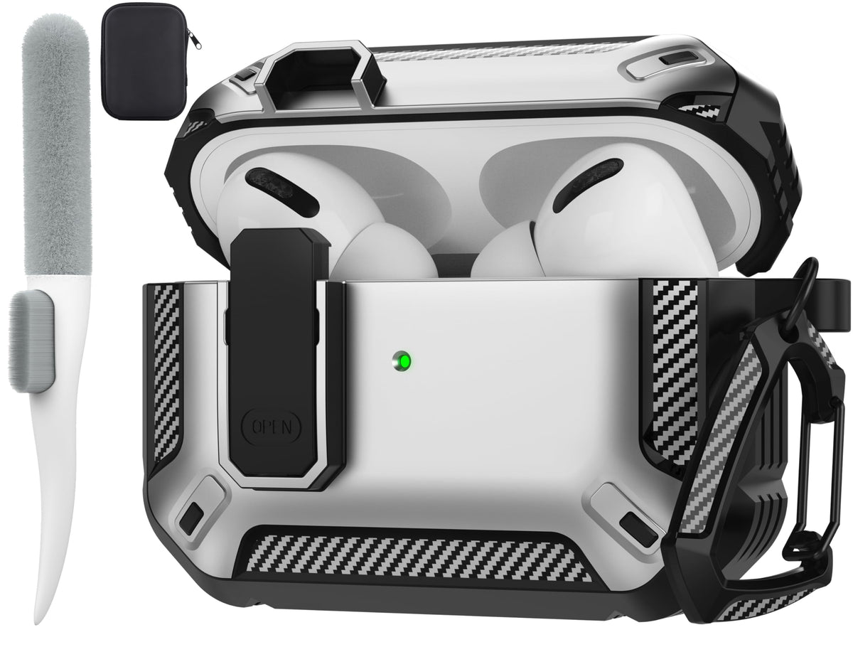 Maxjoy front view of silver case showing fit and LED visibility for easy monitoring