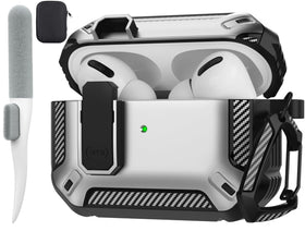 Maxjoy front view of silver case showing fit and LED visibility for easy monitoring