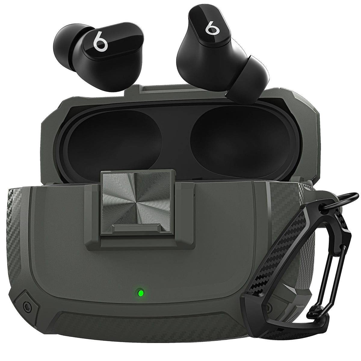 Maxjoy front view of case on Beats showing sleek protection and easy access