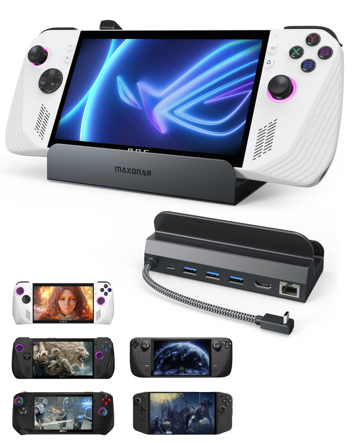 Maxonar docking station with 4K120Hz ports for smooth gameplay