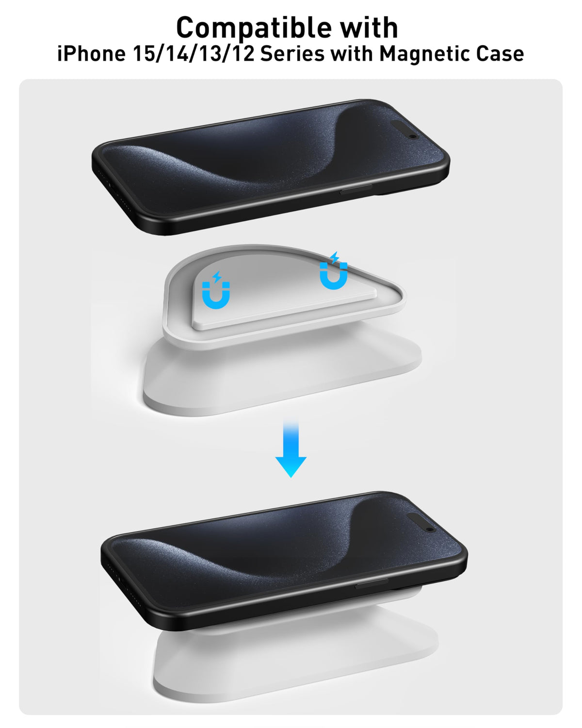 Maxonar bedside lifestyle showing Show 5 angled for video calls and alarms