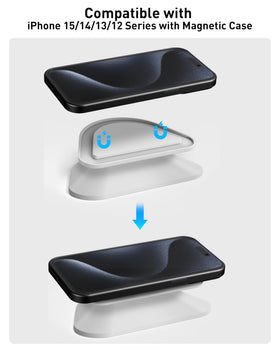 Maxonar bedside lifestyle showing Show 5 angled for video calls and alarms