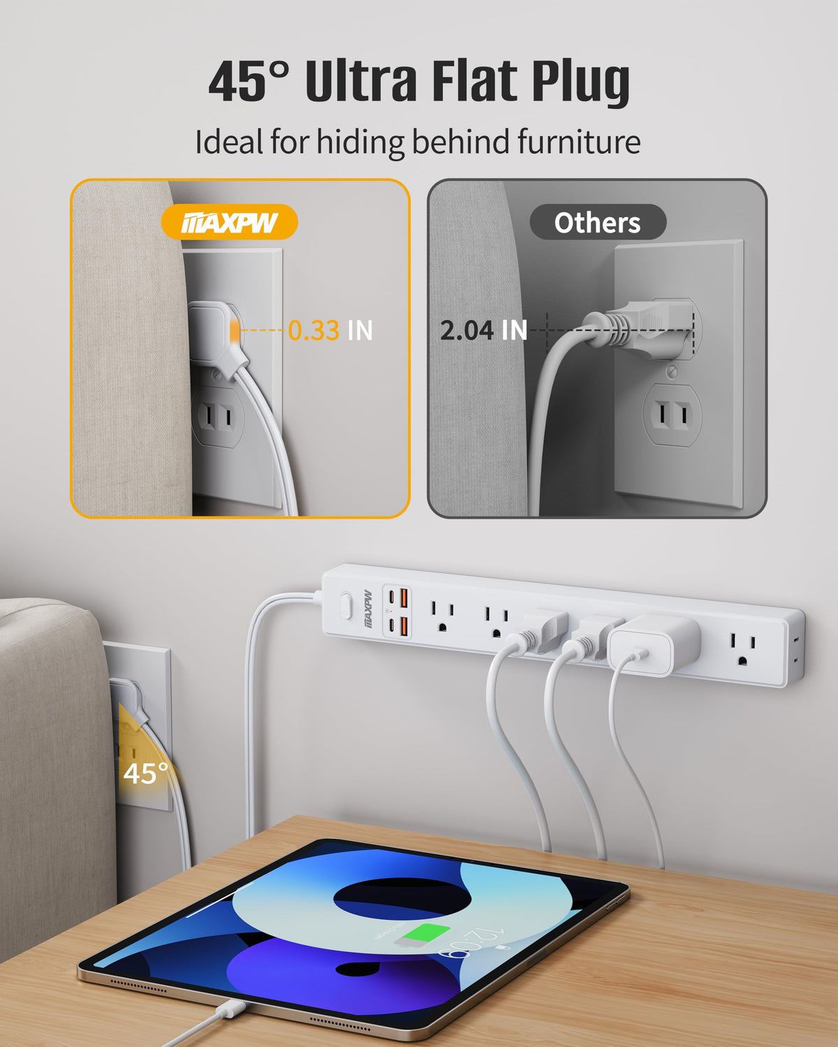 Maxpw 1700J surge protector guards electronics from power spikes