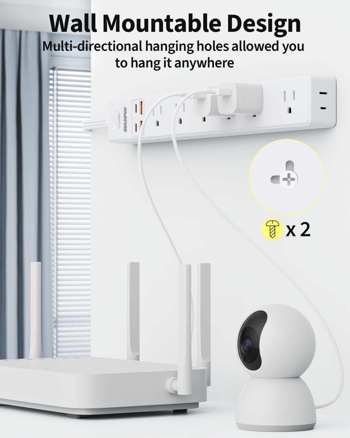 Maxpw 1700 Joules surge protector guards electronics from spikes