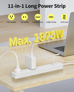 Maxpw close-up of ultra-thin 0.33-inch flat plug for hidden wall access