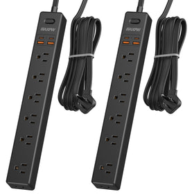 Maxpw front view of two-pack power strips showing compact design and convenience