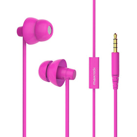 MAXROCK pink mini earbuds in case provide comfortable on-the-go listening